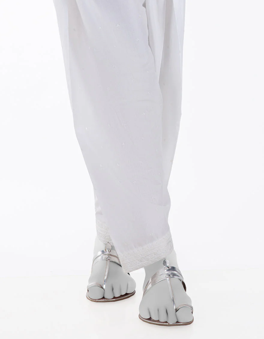 WHITE LAWN SHALWAR | JLSH-25-8013-B FB/WHITE-8013-B