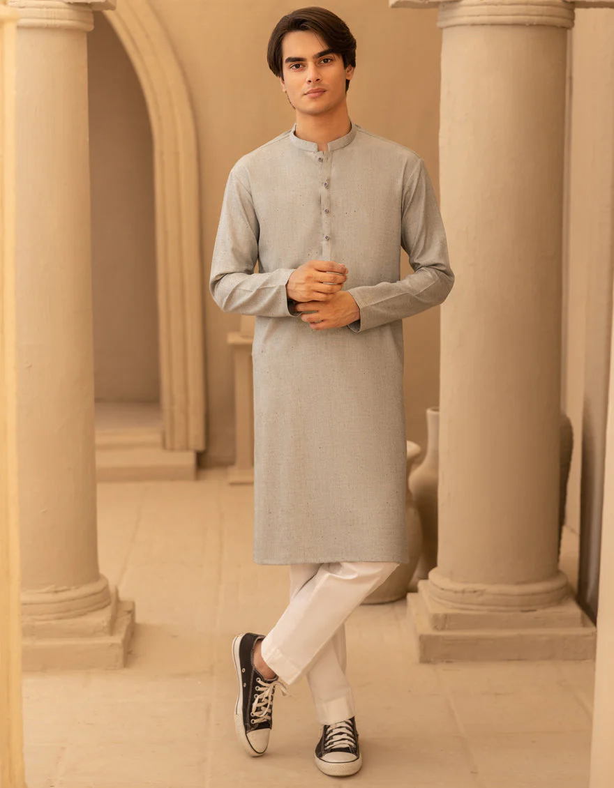 MINT GREEN BLENDED KURTA | JTK-A-39476/S25/JJ9573-PN - Image 4