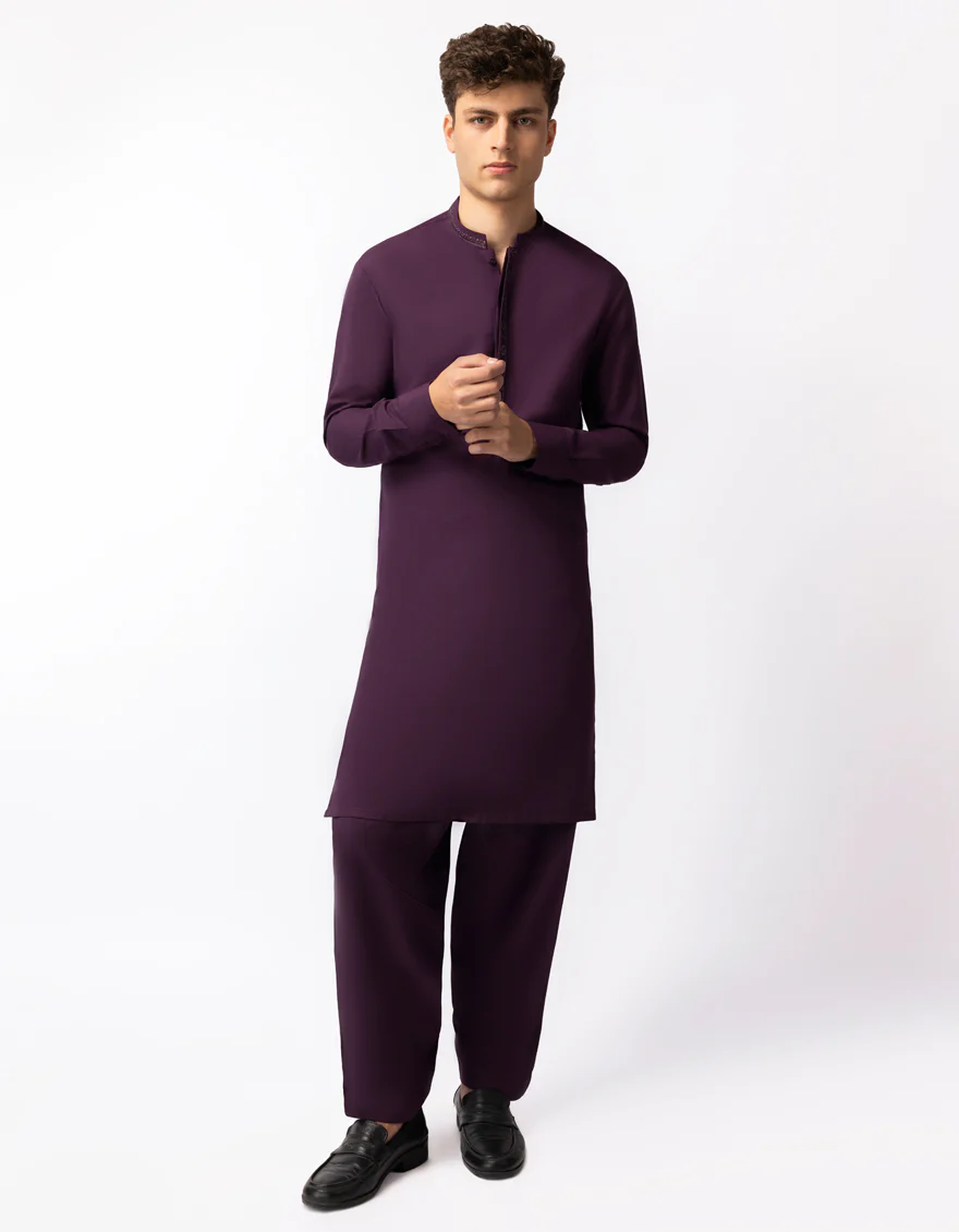 PURPLE BLENDED KAMEEZ SHALWAR | JTKS-A-50469/S26/JJ10425-SF
