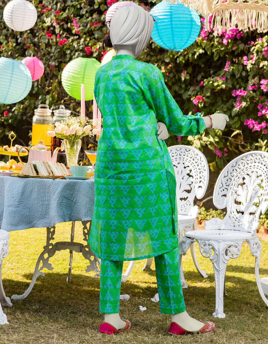 GREEN LAWN KURTI | JYGK-S-JTS-25-4005 FB/ESSENTIALS- T-05 - Image 2