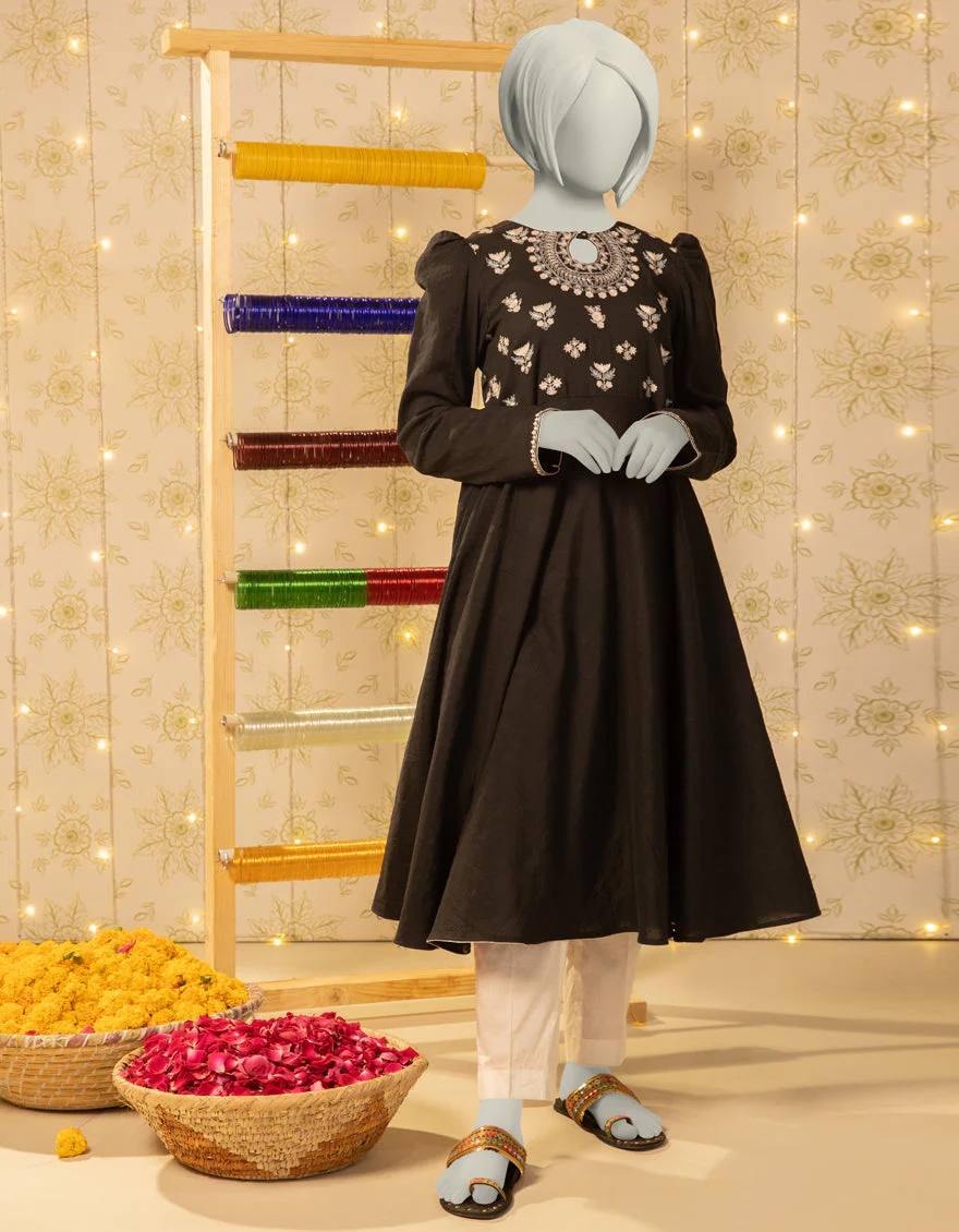 BLACK TEXTURED KURTI | JYGK-S-JTS-25-4034 FB/DASTAAN-1
