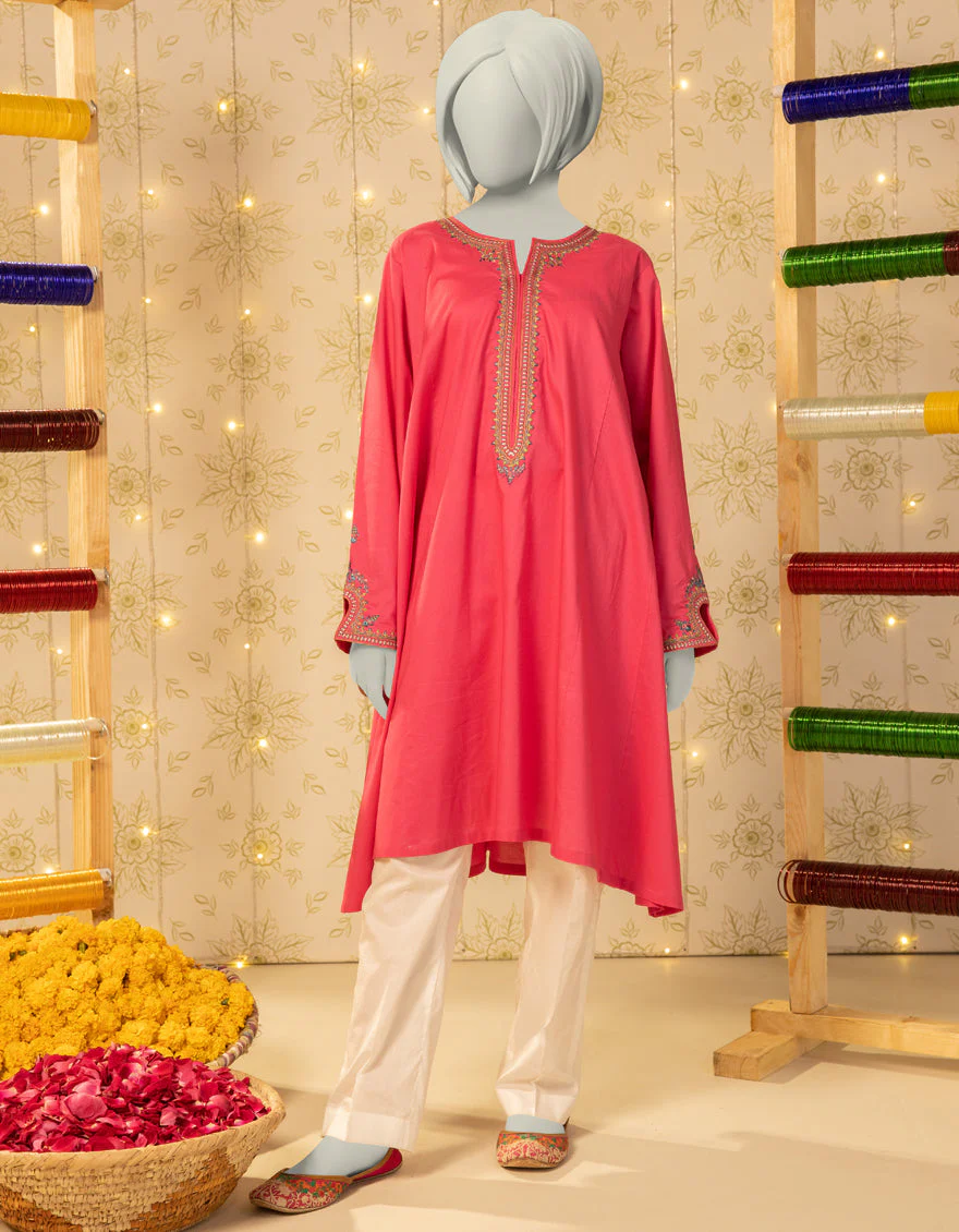 PINK LAWN KURTI | JYGK-S-JTS-25-4047 FB/MUQAISH-02