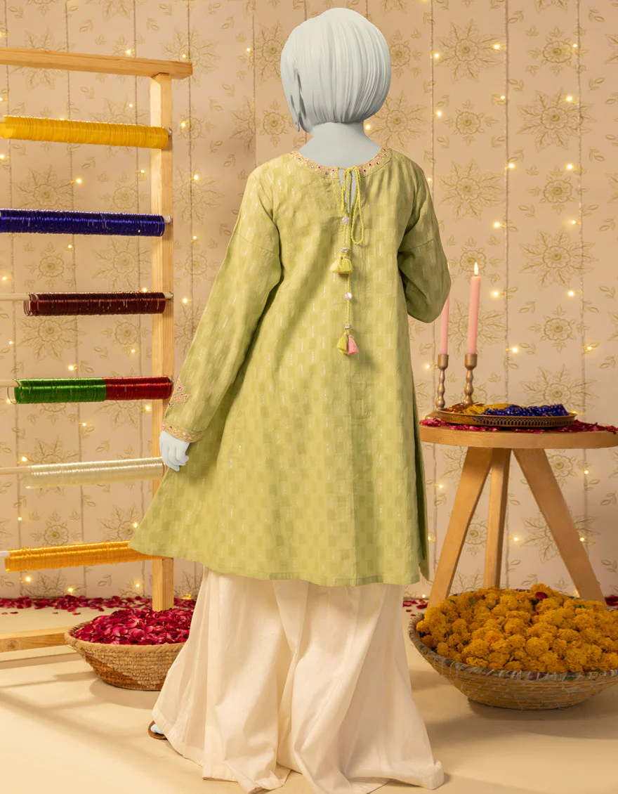 GREEN DOBBY KURTI | JYGK-S-JTS-25-4053 FB/SHEESHAKARI-04 - Image 2