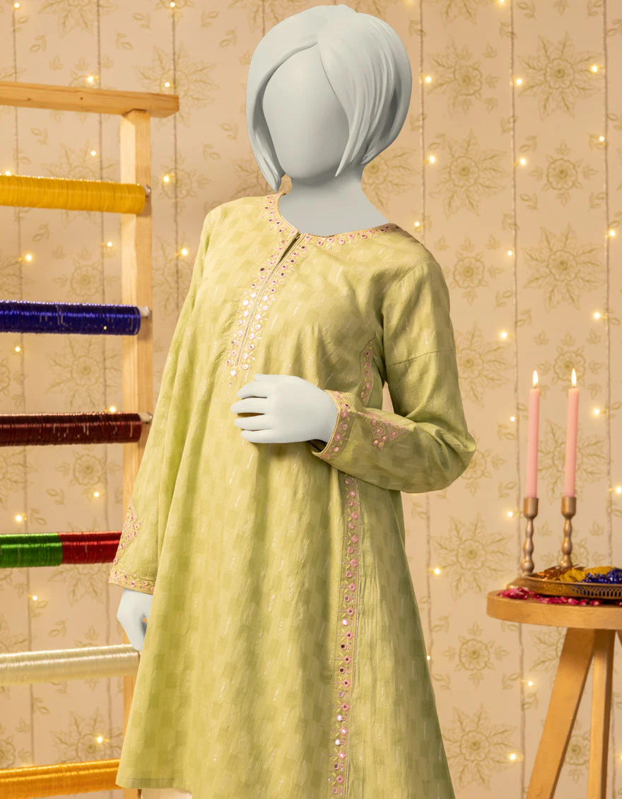 GREEN DOBBY KURTI | JYGK-S-JTS-25-4053 FB/SHEESHAKARI-04 - Image 3