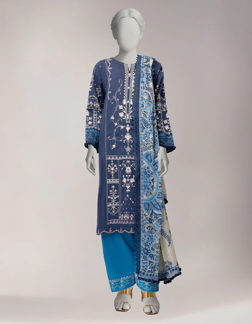 BLUE LAWN 3PC STITCHED | JLAWN-S-26-1170/S GRANDEUR-2